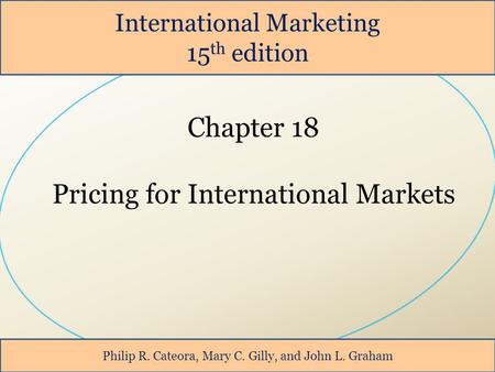 Pricing for International Markets