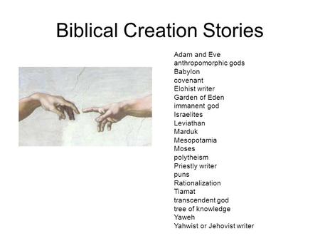 Biblical Creation Stories