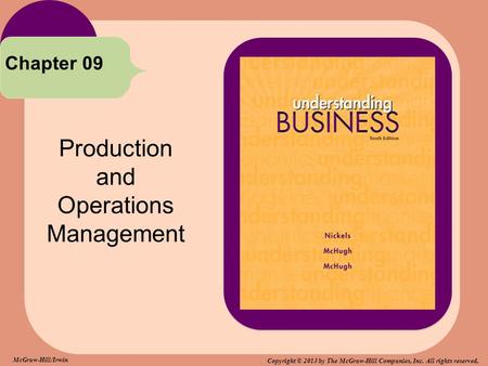 Production and Operations Management