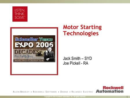 Motor Starting Technologies