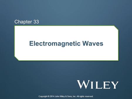 Electromagnetic Waves