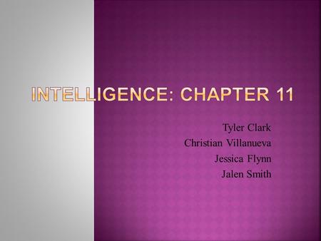 Intelligence: Chapter 11