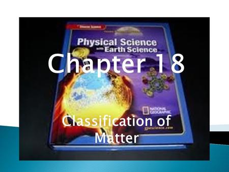 Classification of Matter