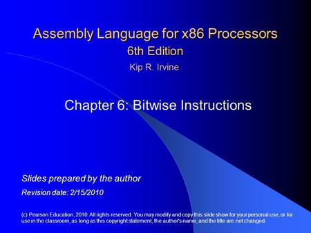 Assembly Language for x86 Processors 6th Edition