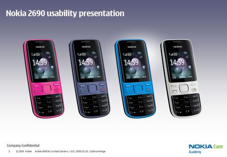 Nokia 2690 usability presentation