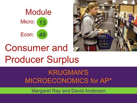 Consumer and Producer Surplus