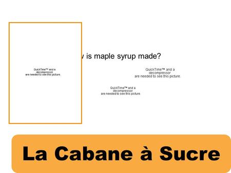 How is maple syrup made? La Cabane à Sucre. Every spring thousands of Quebecers flock to the forests where they enjoy a traditional meal of ham, eggs,