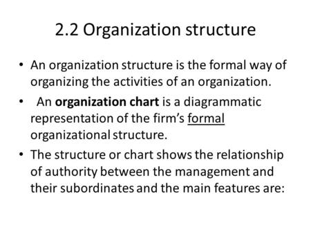 2.2 Organization structure