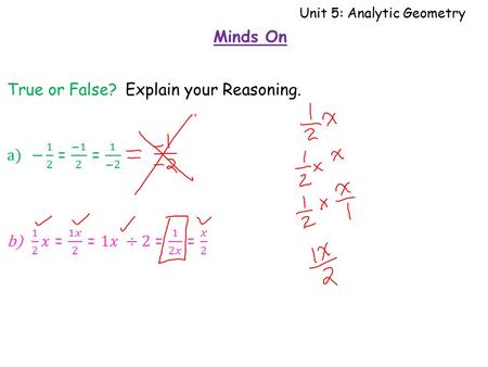 Unit 5: Analytic Geometry