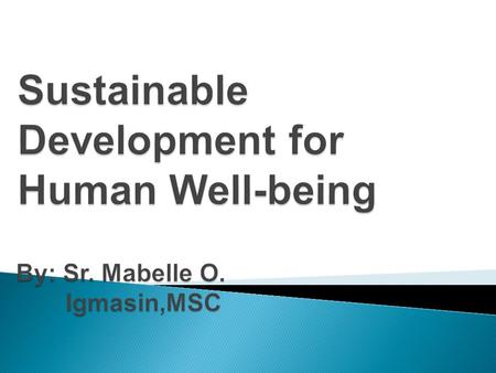  Jeffrey D. Sachs is the Director of The Earth Institute, Quetelet Professor of Sustainable Development, and Professor of Health Policy and Management.