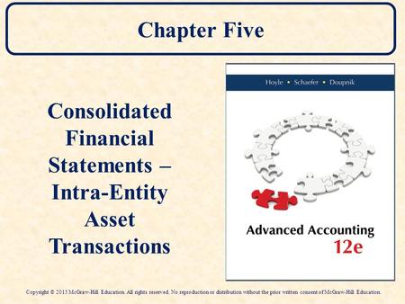 Consolidated Financial Statements – Intra-Entity Asset Transactions