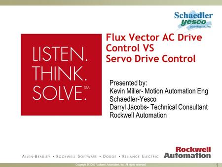 Flux Vector AC Drive Control VS Servo Drive Control