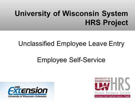 Unclassified Employee Leave Entry Employee Self-Service