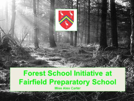 Forest School Initiative at Fairfield Preparatory School Miss Alex Carter.