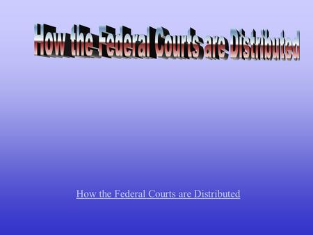 H o w t h e F e d e r a l C o u r t s a r e O r g a n i z e d H o w d o t h e d if f e r e n t k i n d s o f c o u r ts fi t t o g e t h e r ? Congress.