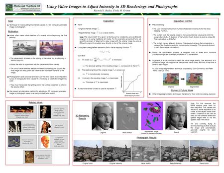 Input: Original intensity image. Target intensity image (i.e. a value sketch). Using Value Images to Adjust Intensity in 3D Renderings and Photographs.