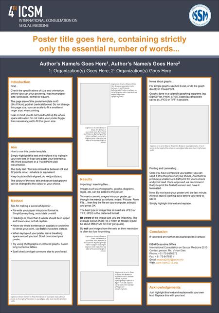 Results Importing / inserting files… Images such as photographs, graphs, diagrams, logos, etc, can be added to the poster. To insert scanned images into.