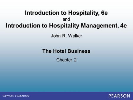 Introduction to Hospitality, 6e