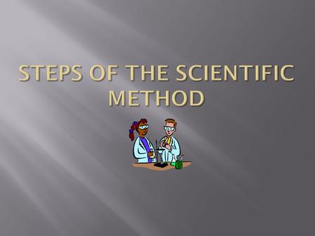 Steps of the Scientific Method