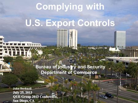 Complying with U.S. Export Controls