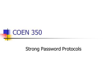 Strong Password Protocols