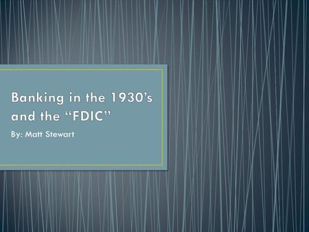 By: Matt Stewart. October 29, 1929 was a fateful day on Wall Street. The Stock Market plummeted and stood as the first sign for the Great Depression.