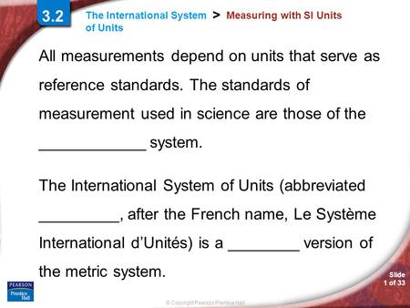 Measuring with SI Units