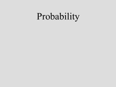 Probability.