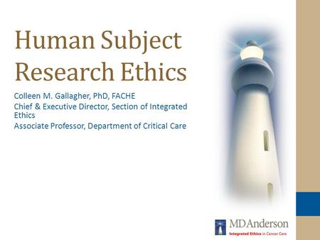 Human Subject Research Ethics