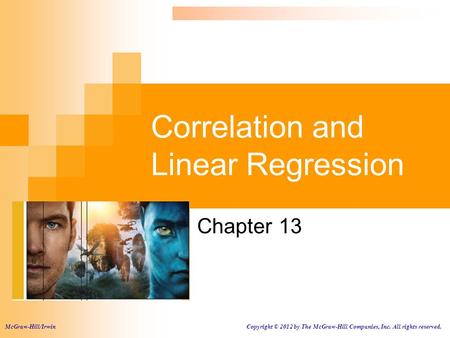 Correlation and Linear Regression