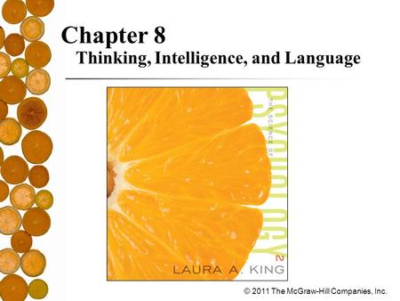 Chapter 8 Thinking, Intelligence, and Language