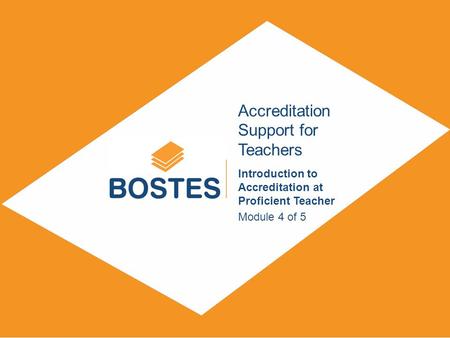 Accreditation Support for Teachers