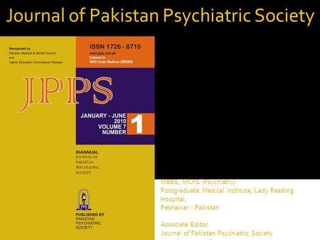 Journal of Pakistan Psychiatric Society