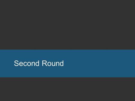 Second Round. You can type your own categories and points values in this game board. Type your questions and answers in the slides we’ve provided. When.