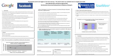 Psychiatrists want to be logged on but we’re nervous : The need to teach our residents how to navigate new media Aaron Reichlin M.D. and Gaurava Agarwal.