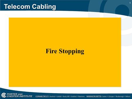 Telecom Cabling Fire Stopping.