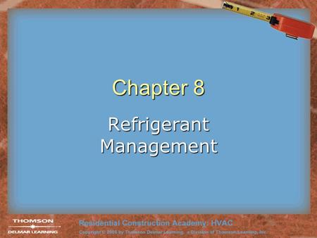 Refrigerant Management