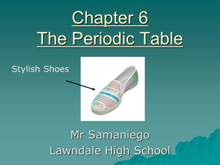 Chapter 6 The Periodic Table