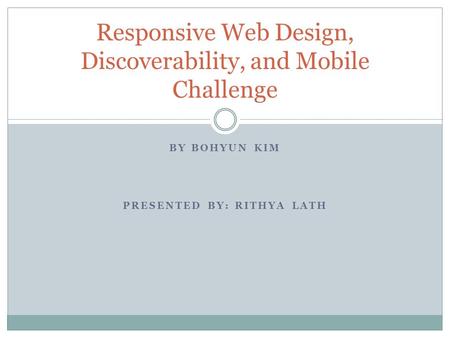 Responsive Web Design, Discoverability, and Mobile Challenge