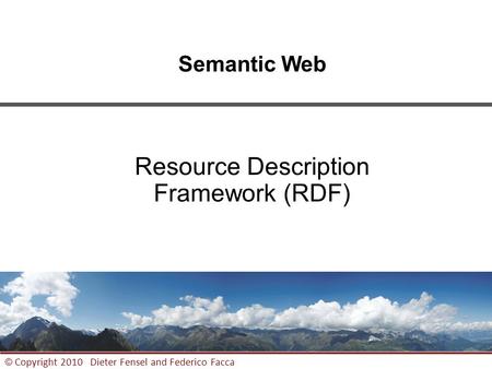 Resource Description Framework (RDF)