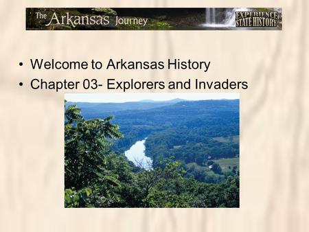 Welcome to Arkansas History