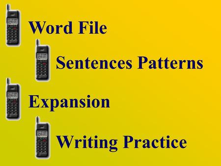 Word File Sentences Patterns Expansion Writing Practice.