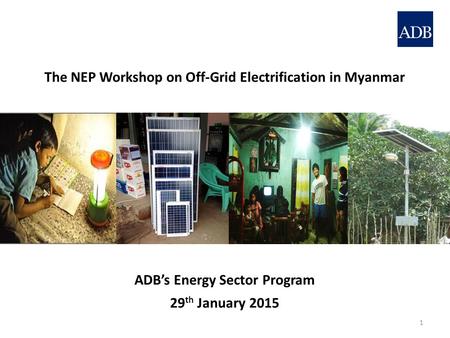 The NEP Workshop on Off-Grid Electrification in Myanmar