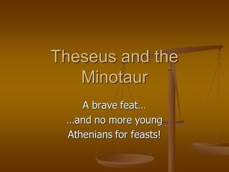 Theseus and the Minotaur