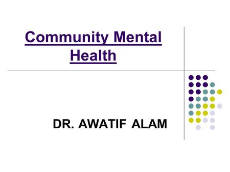 Community Mental Health