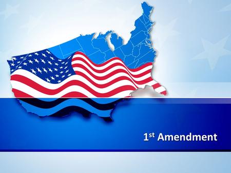 1 st Amendment. Freedom of Religion The Establishment Clause – “Congress shall make no law respecting the establishment of religion…” – Lemon v. Kurtzman.