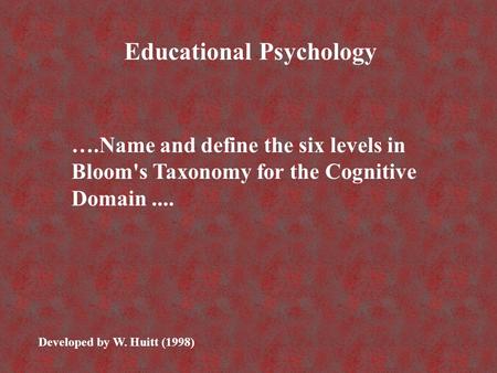 Educational Psychology