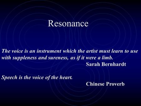 The voice is an instrument which the artist must learn to use with suppleness and sureness, as if it were a limb. Sarah Bernhardt Speech is the voice of.