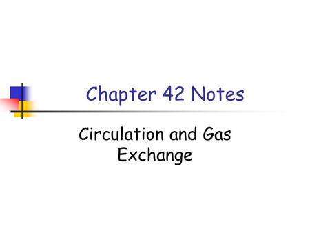 Circulation and Gas Exchange