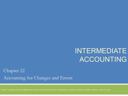 Intermediate Accounting